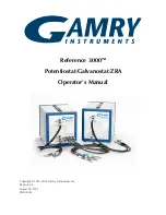 Gamry Instruments Reference 3000 Operator'S Manual preview