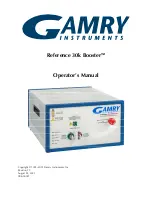 Gamry Instruments Reference 30k Booster Operator'S Manual preview