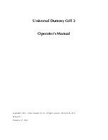 Preview for 1 page of Gamry Instruments Universal Dummy Cell 3 Operator'S Manual