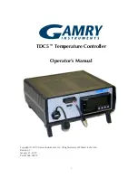 Gamry TDC5 Operator'S Manual preview