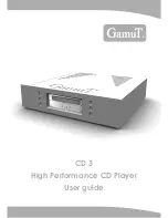 Preview for 1 page of Gamut CD 3 User Manual