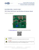 Предварительный просмотр 1 страницы Gan Systems GS-EVB-DRG-100V7R-GS2 Technical Manual