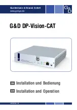 G&D DP-Vision-CAT Installation And Operation Manual preview