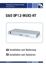 G&D DP1.2-MUX2-NT Installation And Operation Manual preview