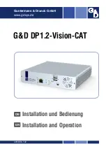 G&D DP1.2-Vision-CAT-AR Installation And Operation Manual preview