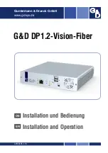 G&D DP1.2-Vision-Fiber Installation And Operation Manual предпросмотр