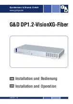 G&D DP1.2-VisionXG-Fiber Series Installation And Operation Manual предпросмотр