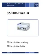 G&D DVI-FiberLink Installation Manual предпросмотр