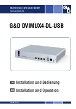 G&D DVIMUX4-DL-USB Additional Instructions For Installation And Operation preview