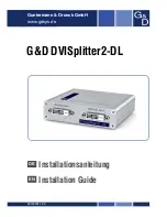 G&D DVISplitter2-DL Installation Manual preview