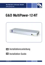 Предварительный просмотр 1 страницы G&D MultiPower-12-NT Installation Manual