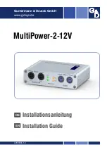 Preview for 1 page of G&D MultiPower-2-12V Installation Manual