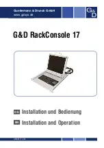 G&D RackConsole 17 Installation And Operation Manual preview