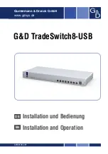 G&D TradeSwitch8-USB Installation And Operation Manual предпросмотр