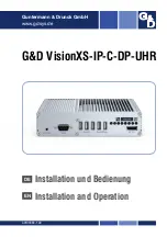 G&D VisionXS-IP-C-DP-UHR Assembly, Installation And Operation preview