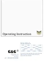 G&G E100YB-C Operating Instruction предпросмотр