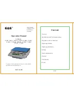 G&G TC3KH Operation Manual preview