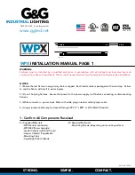 Preview for 1 page of G&G WPX Series Installation Manual