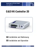 G&K HK-Controller 20 Installation And Operation Manual preview