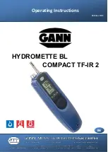 GANN HYDROMETTE BL Compact TF-IR 2 Operating Instructions Manual preview