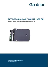 Gantner GAT ECO.Side Lock 7000 BA Installation, Commissioning & Operation предпросмотр