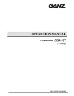 Предварительный просмотр 1 страницы Ganz CDR-16T Operation Manual