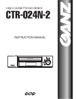 Preview for 1 page of Ganz CTR-024N-2 Instruction Manual