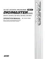 Ganz digimaster DR-16FX2 Operation Manual preview