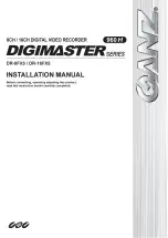 Preview for 1 page of Ganz DIGIMASTER DR-16FX5-3TB Installation Manual