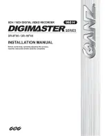 Предварительный просмотр 1 страницы Ganz digimaster DR-16FX5 Installation Manual