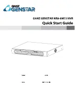 Предварительный просмотр 1 страницы Ganz GENSTAR NR8-8M72 NVR Quick Start Manual