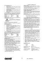 Предварительный просмотр 7 страницы Ganz GH-F12 Instruction Manual