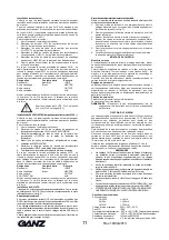 Предварительный просмотр 11 страницы Ganz GH-F12 Instruction Manual