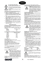 Предварительный просмотр 14 страницы Ganz GH-F12 Instruction Manual