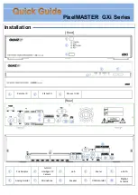 Предварительный просмотр 1 страницы Ganz PixelMASTER GXi Series Quick Manual