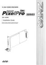 Preview for 1 page of Ganz PixelPro GXi Series Installation Manual