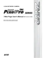 Ganz PixelPro GXi Series User Manual предпросмотр