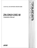 Preview for 1 page of Ganz ZN-DN312XE-M Installation Manual