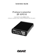 Ganz ZP-EPC10 Installation Manual preview