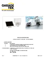 Garage Tek GT8503E Installation Instructions Manual preview