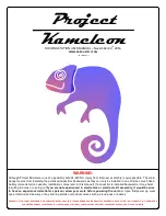 Preview for 1 page of Garage1217 project kameleon User Manual