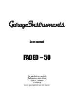 GarageInstruments FADED-50 User Manual preview