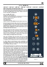 Preview for 93 page of Garbin 101GE VAP Operating Instructions Manual