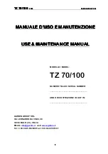 Preview for 1 page of Garbin TZ 100 2009 Use & Maintenance Manual