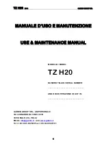 Garbin TZ H20 Use & Maintenance Manual предпросмотр