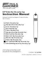 Gardco EZ ZAHN Dip Viscosity Cup Series Instruction Manual preview