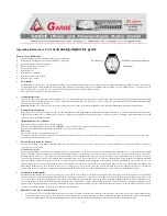 Предварительный просмотр 1 страницы Garde rc-watch Operating Instructions