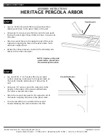 Preview for 2 page of Garden Architecture HERITAGE PERGOLA ARBOR Assembly Instructions