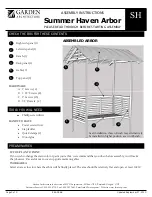 Garden Architecture Summer Haven Assembly Instructions Manual preview