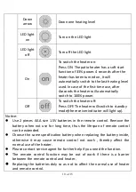 Preview for 10 page of Garden Furniture Centre LDHR012-200KB-S Safety Instructions And Operation Manual